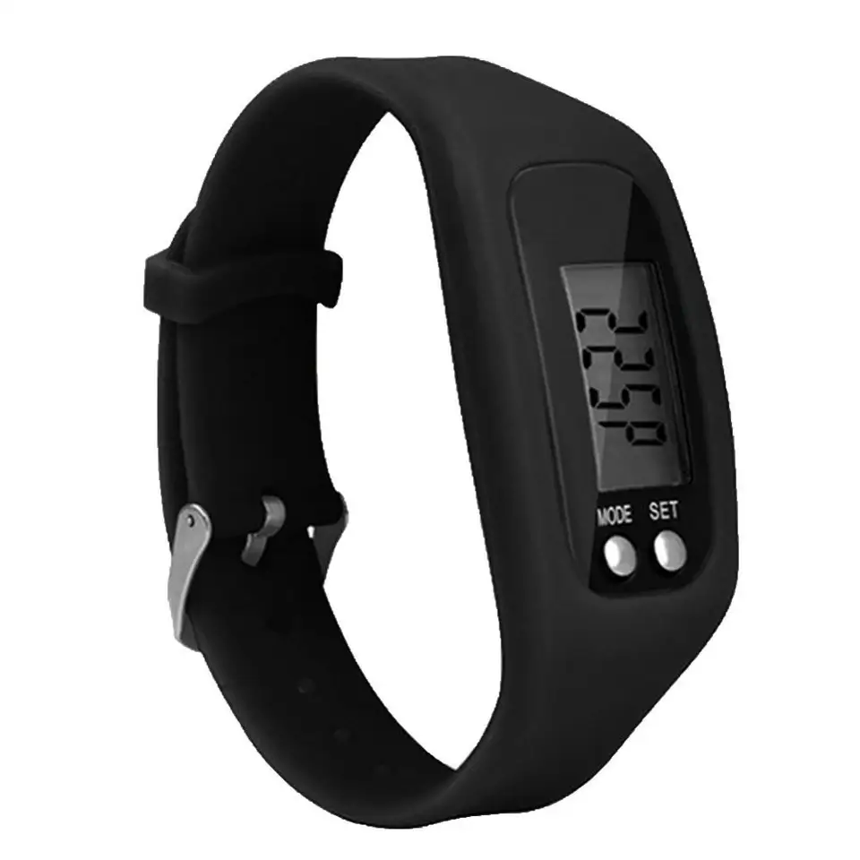 Podómetro Simple Con Clip - Contador De Pasos Para Caminar, Correr O Saltar, Pantalla Grande, Batería Incluida