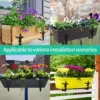 Adjustable Heavy Duty Iron Planter Pot Holder Metal Bracket Wall Mount for Railings Balcony Window Patio Garden Flower Box Hook 6