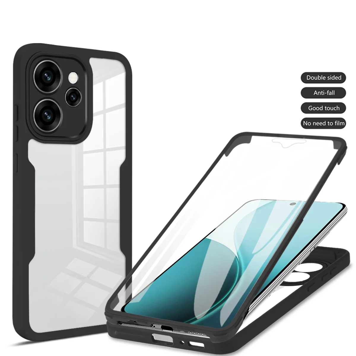 Enhanced Protective Full-Body Case with Double-Sided Cover