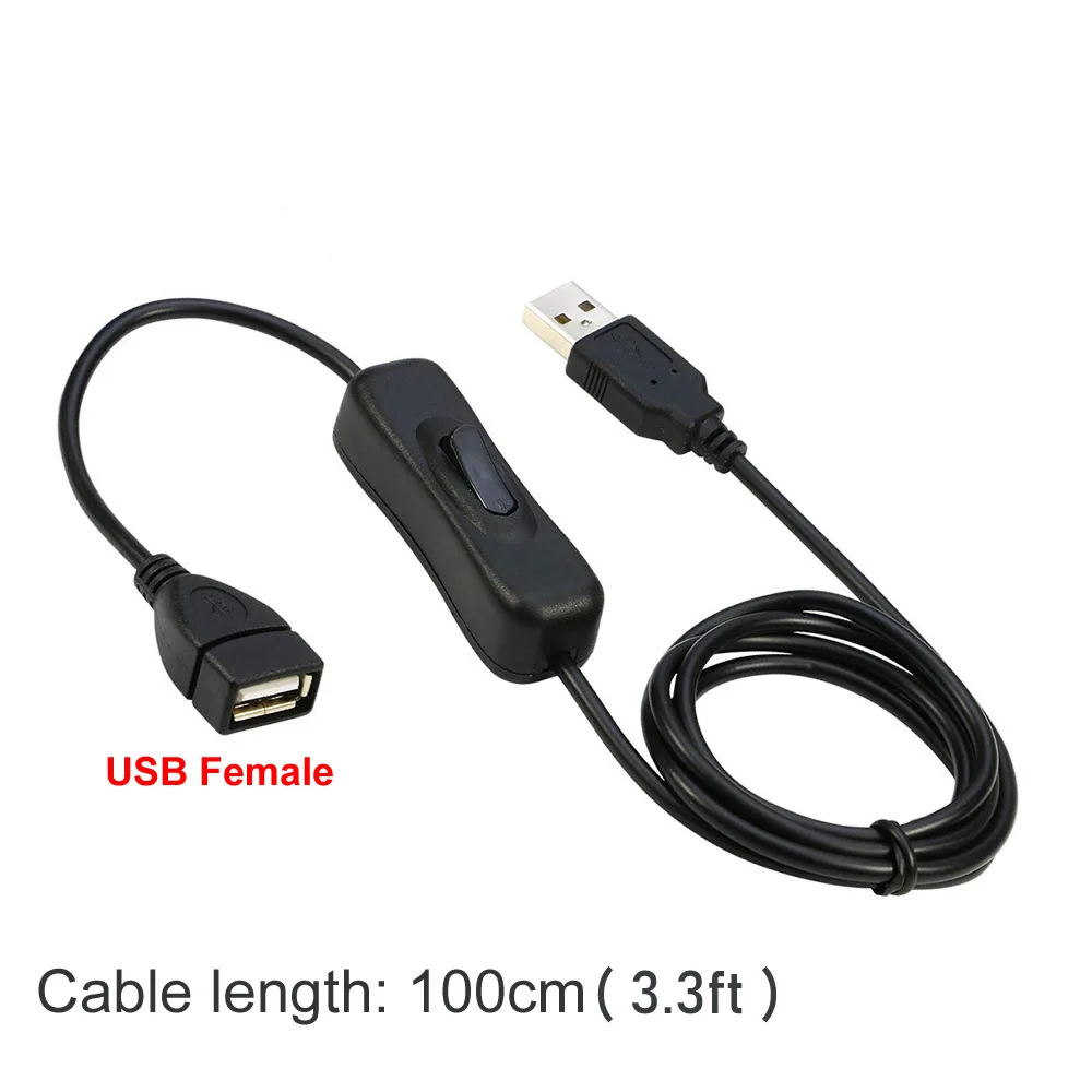 28CM/1M/2M USB 연장 케이블/Crod(켜기/끄기 스위치 포함) LED 스트립, USB 장치용 날짜 전송 및 전원 공급 장치 지원