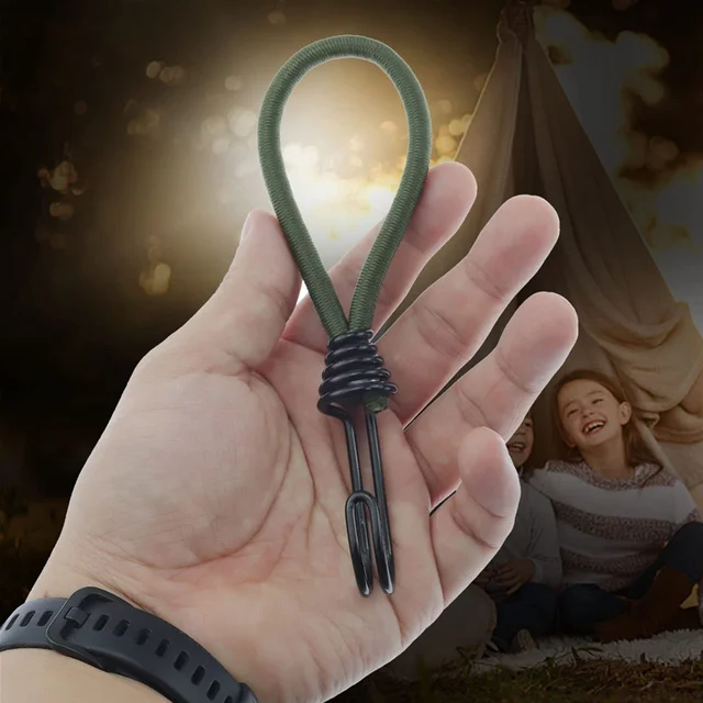 4Pc Tent Elastic Rope Cord Hook Outdoor Canopy Fixing Cord String With  Carabiner Tent Elastic Rope Cord With Hook - AliExpress