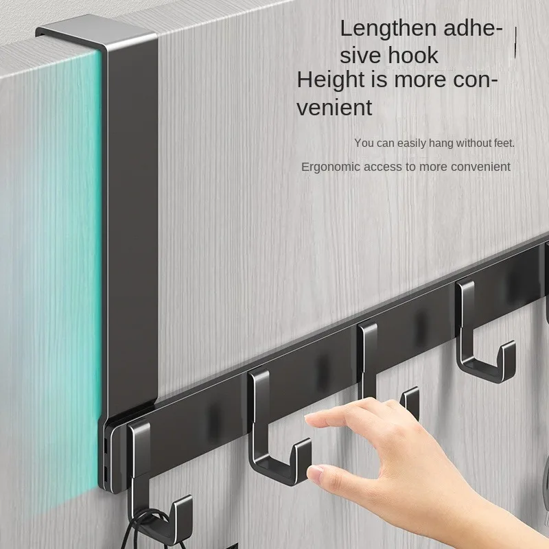 Light luxury door back hanger with 6 hooks-space saving, no drilling required, easy to install, door back hanging hanger