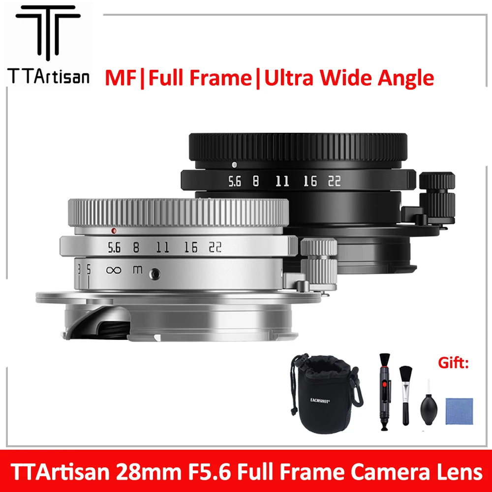 Obiettivo Per Fotocamera Ttartisan 28Mm F5.6 Full Frame Per Fotocamere Leica M-Mount Come Obiettivo Leica M-M M240 M3 M6 M7 M8 M9 M9P M10 Leica