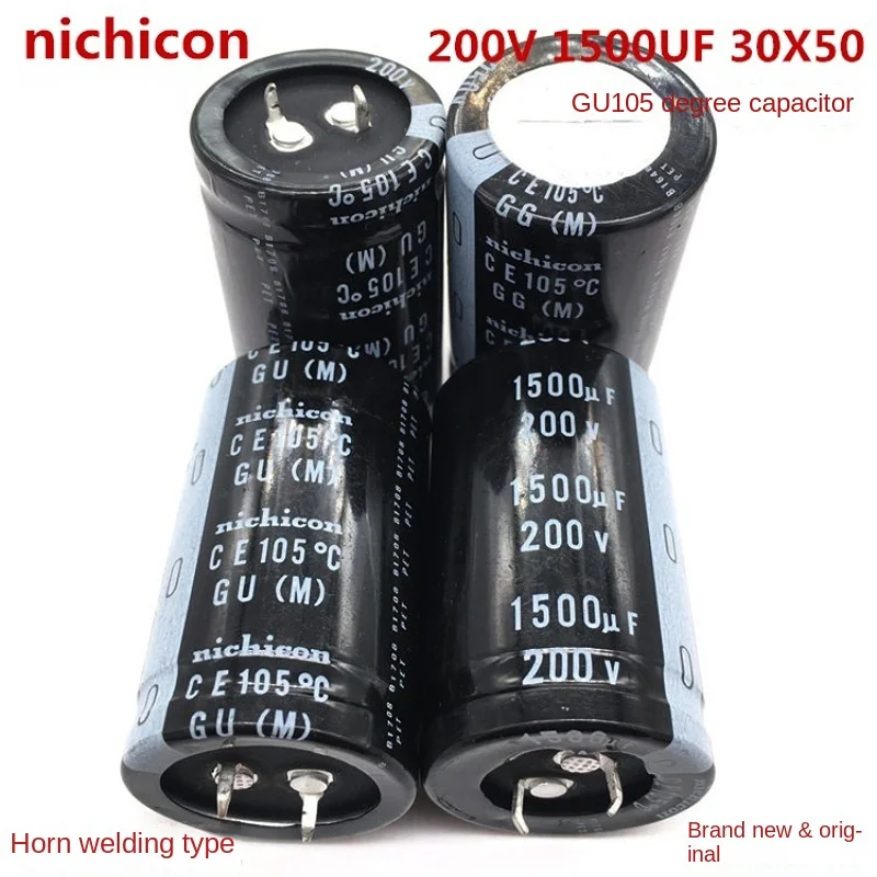 200V1500UF 30X50 nichicon capacitor 1500UF 200V 30*50 GU 105 degrees electrolytic capacitor aluminum capacitor aluminum electrolytic capacitor 1PCS-20PC