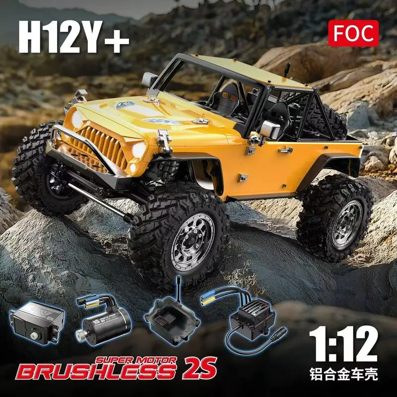 New 1:12 Full Scale H12y Remote CNew 1:ontrol Car Toys Model 4x4 Climbing Off Road Vehicle Brushless  Car Off-Road Vehicle Toy 3