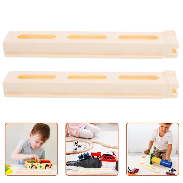 2 Pcs Domino Fun Train Clips Accessories Toy Dominoe Blocks Plaything Box Toddler 5