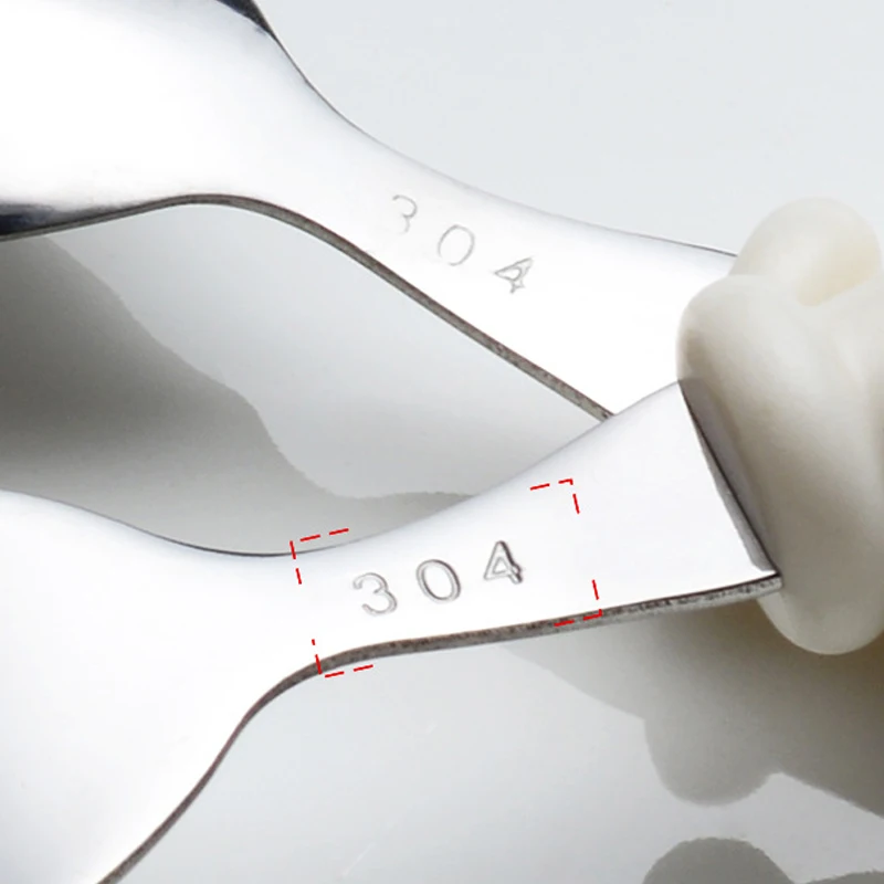 2pcs/Set Baby Gadget Tableware Children Utensil Stainles Steel Toddler Dinnerware Cutlery Cartoon Infant Food Feeding Spoon Fork 5
