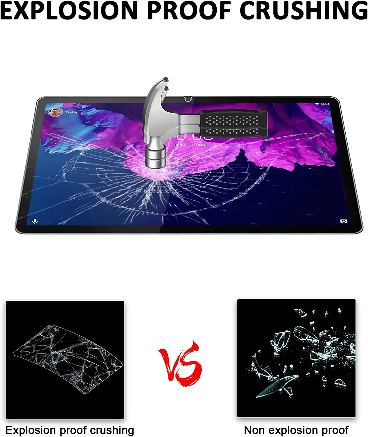 9H Hardness Screen Protector for Lenovo Tab P11 Plus 2021 TB-J616F/J607F P11 TB-J606F/J606L 11" Tempered Glass Film Bubble Free 4