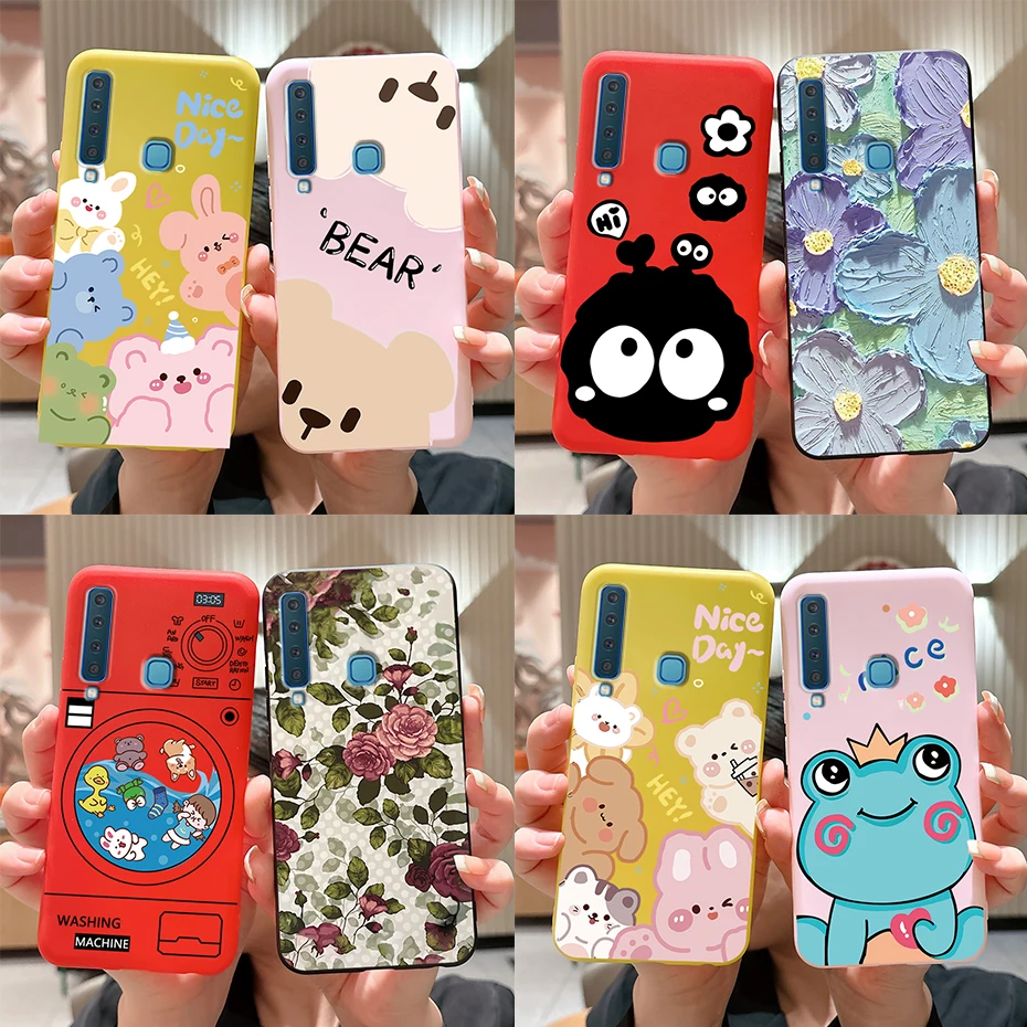 Stylish Painted Soft Silicone Shockproof Bumper Case for Samsung Galaxy A9 2018