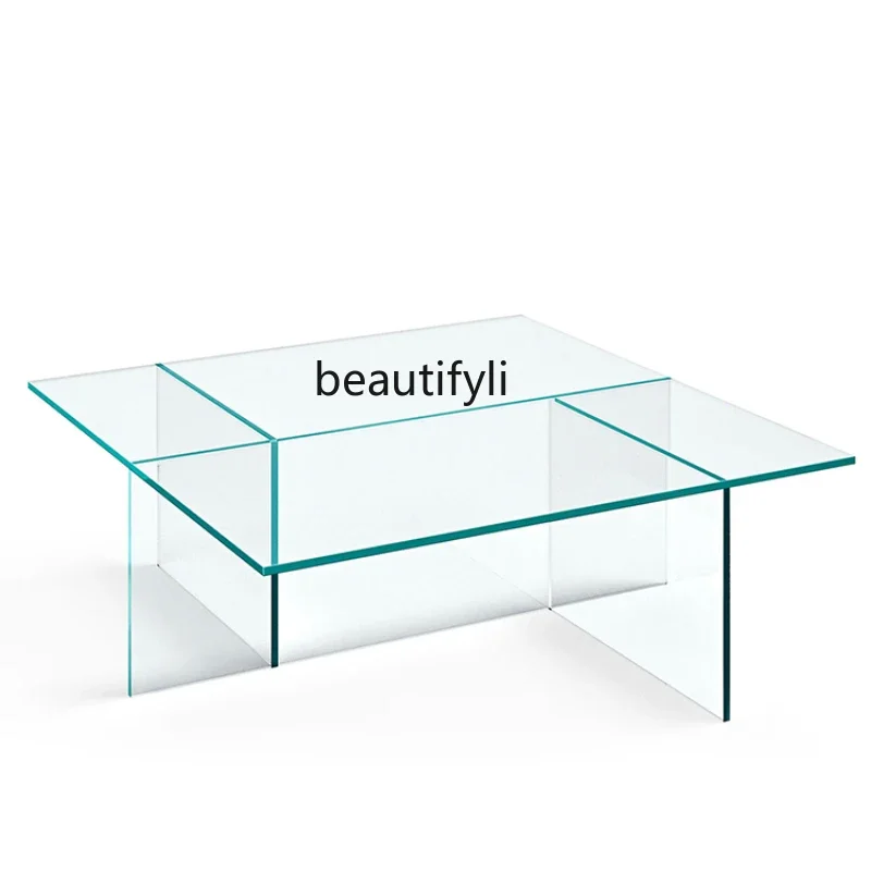 

Transparent Acrylic Rectangular Coffee Table Living Room Home Model Room Coffee Table Creative Table