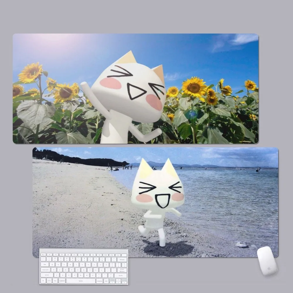 

Cute Toro Inoue Cat Mousepad Custom Skin Cartoon Anime Gaming Mouse Pad Keyboard Mouse Mats Desk Mat Accessories Bedroom