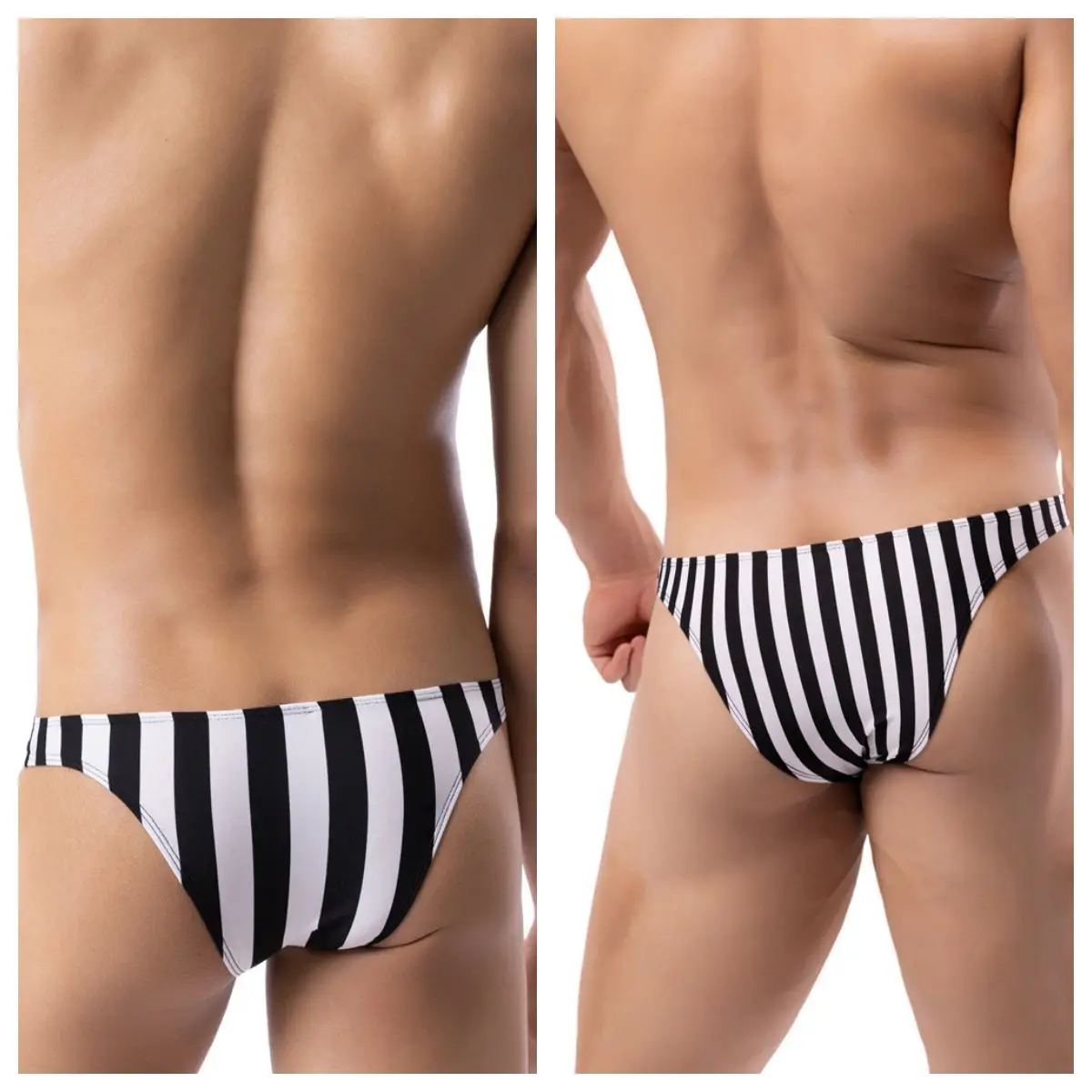 Striped Zebra Briefs Sports Men Panties Breathable Personality Sexy Mens Underwear Big Pouch Support Prolong Sex Time Boxershort