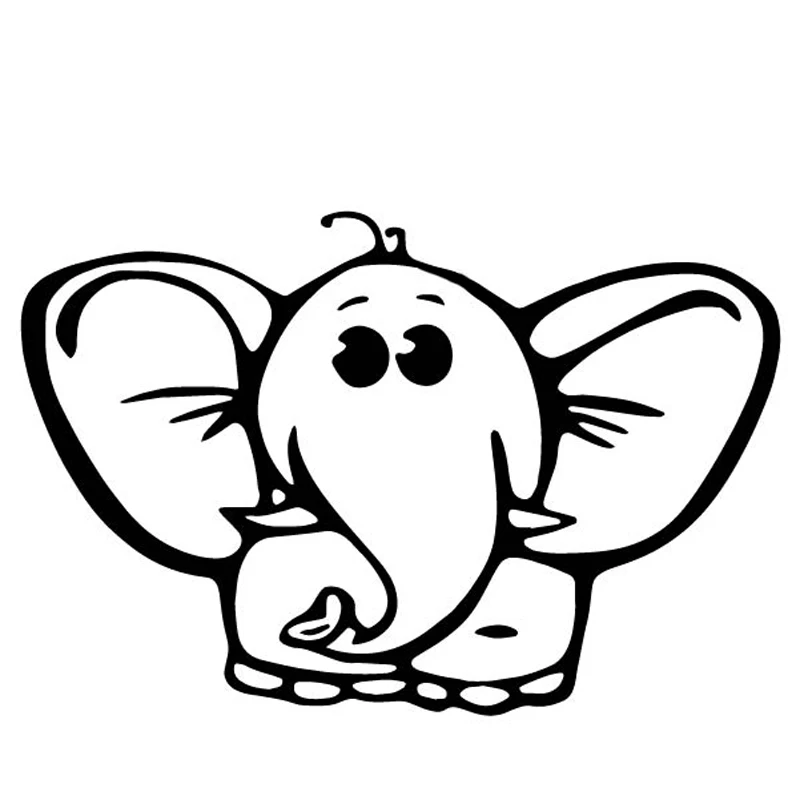 

Cute Cartoon Baby Elephant Car Sticker PVC Body Refrigerator Laptop Decoration Accessories High Quality Waterproof Auto Decal