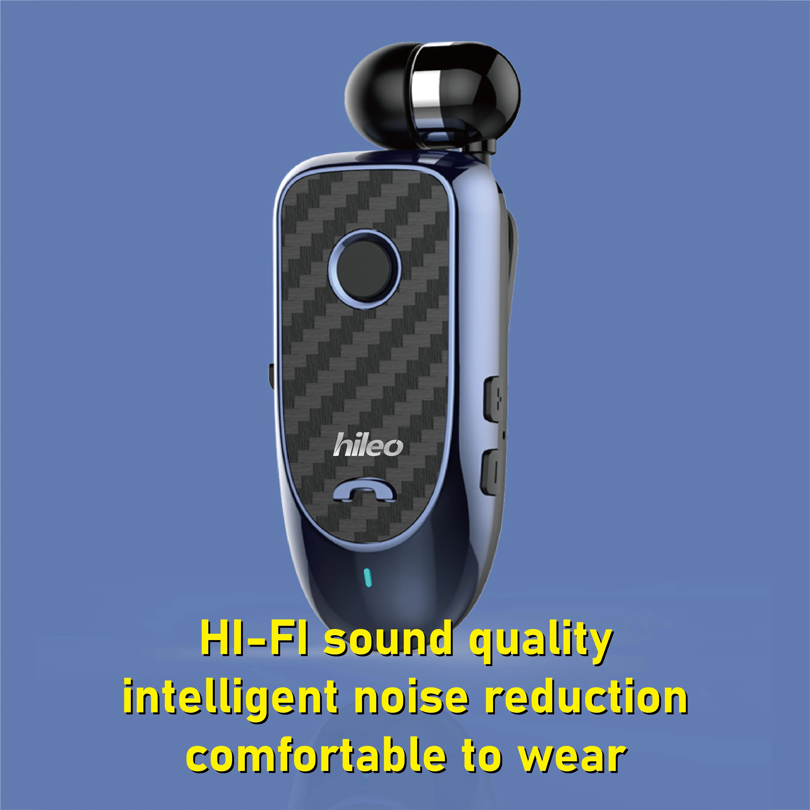 Hileo-Hi60 무선 블루투스 이어폰 헤드셋 자동차 이어 버드, 통화 알림 진동 클립 드라이버 Auriculares 핸즈프리 F920 F910