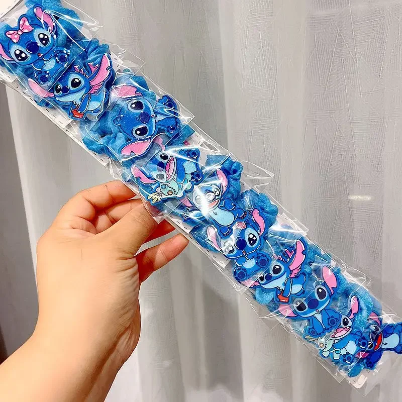 

Disney Anime Lilo & Stitch Hair Bands Hot Sale Kawaii Stitch Hairpin Cartoon Rubber Band Hair Accessoires Girl Gifts Toy Figure