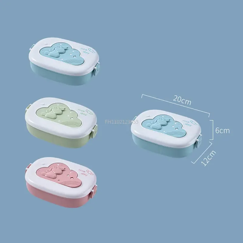 Kitchen Lunch Portable Compartment Fruit Food Box Microwave Lunch Box With Picnic Fresh Box Children Student Bento Boxes