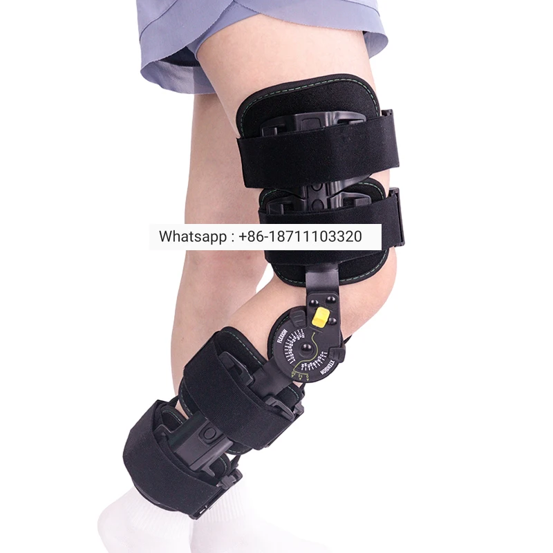 

TJ-KM029 Knee Brace Adjustable Hinged ROM Knee Immobilizer Support for Orthritis Acl Pcl Meniscus
