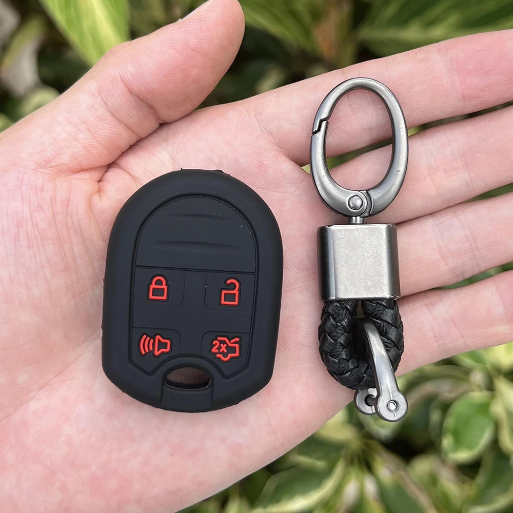 Silicone Car Key Cover Protective Case For Ford Mustang Exploror Edge Super E150 E250 E350 E450 Duty Windstar Ranger 4 Buttons