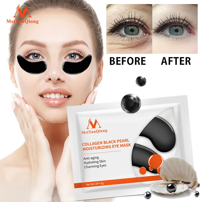 

1/5/10Pcs Collagen Black Pearl Moisturizing Eye Mask Natural Gel Eye Patches Remove Dark Circles Anti Age Eye Wrinkle Skin Care