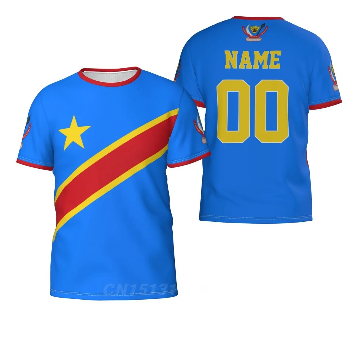 Nome Personalizzato Numero Repubblica Democratica Del Congo Bandiera Del Paese T-Shirt Vestiti T-Shirt Uomo Donna T-Shirt Top