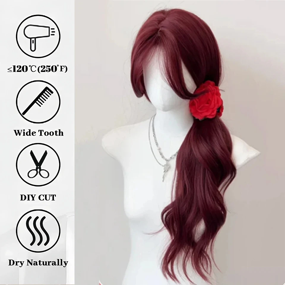 Brown Synthetic Long Deep Wave Wig For Women