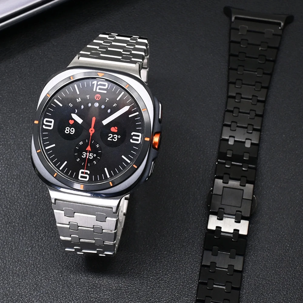 Stainless Steel Luxury Metal Watch Band - Men's Premium Strap Bracelet
