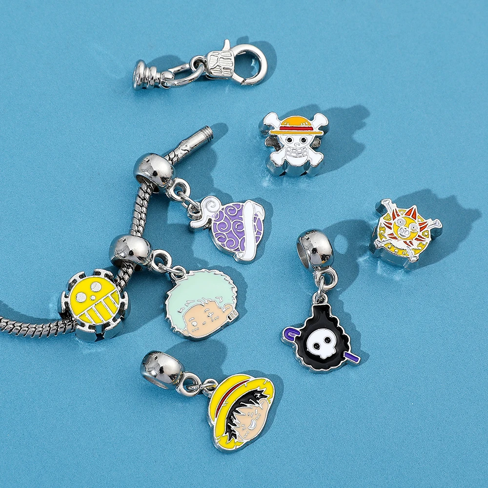 Valaki Műtárgy bracelet Anime Alakzat Tulaj D. luffy Tengeri rabló gyöngyök Megláncol DIY charms Karcsat számára Nők ékszer Félfogadás ajándékok