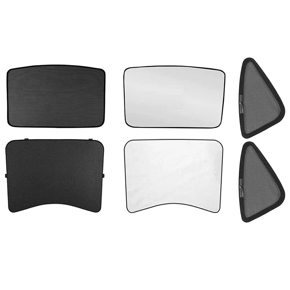 

For Tesla Model 3 2017-2022 Sunshade Roof and Half Rear Window Sunshade with UV/Heat Insulation Film Cover Set 6PCS