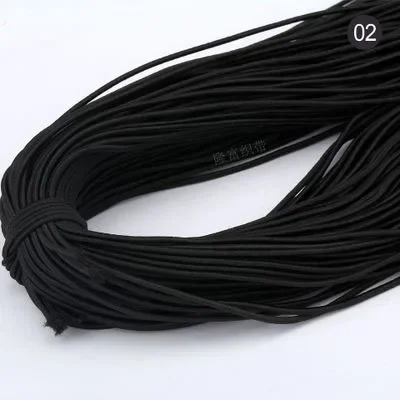 Vibrant 2mm Round Elastic Band - Premium DIY Sewing Accessory (5 Meters)