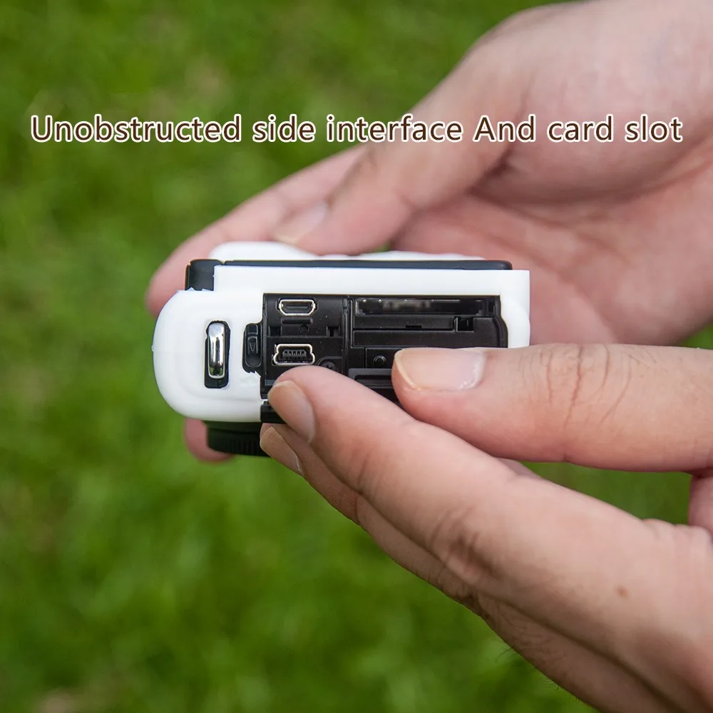 Suitable for Canon M100 M200 Simple Solid Color Anti Drop Camera Bag Silicone Cover Micro Single Camera Bag Protective Cover 4