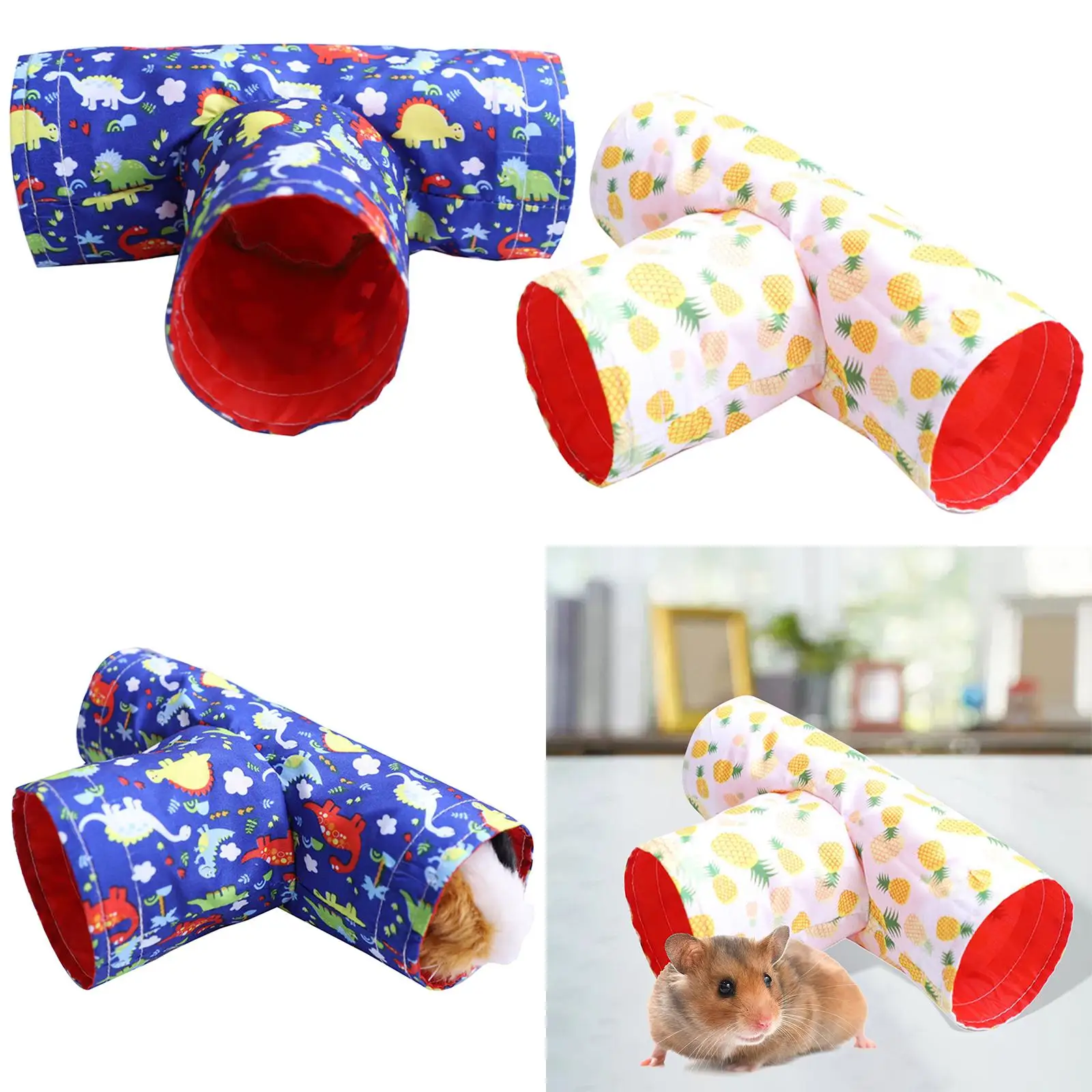 Hamster Cage Tunnel Small Guinea Pig Hamster Toy Tubes Tunnels Hideout Channel Chinchillas