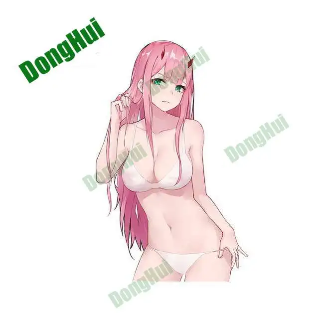 

Franxx Zero Two Anime Bikini Girl Shirt Temptation Anime Car Sticker Camper Off-Road Vehicle Racing Laptop Skateboard Sticker