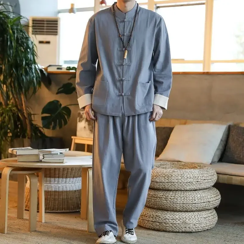 Gray two-piece jacket + trousers