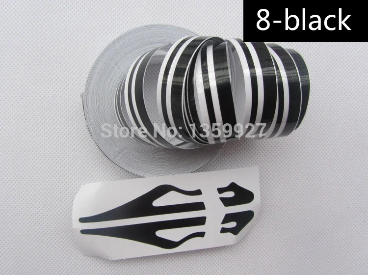 12*9800mm Pin Stripe Lines Tape Car Stickers Decals decoration strip black/gold/blue/grey/white/red/silver/yellow/