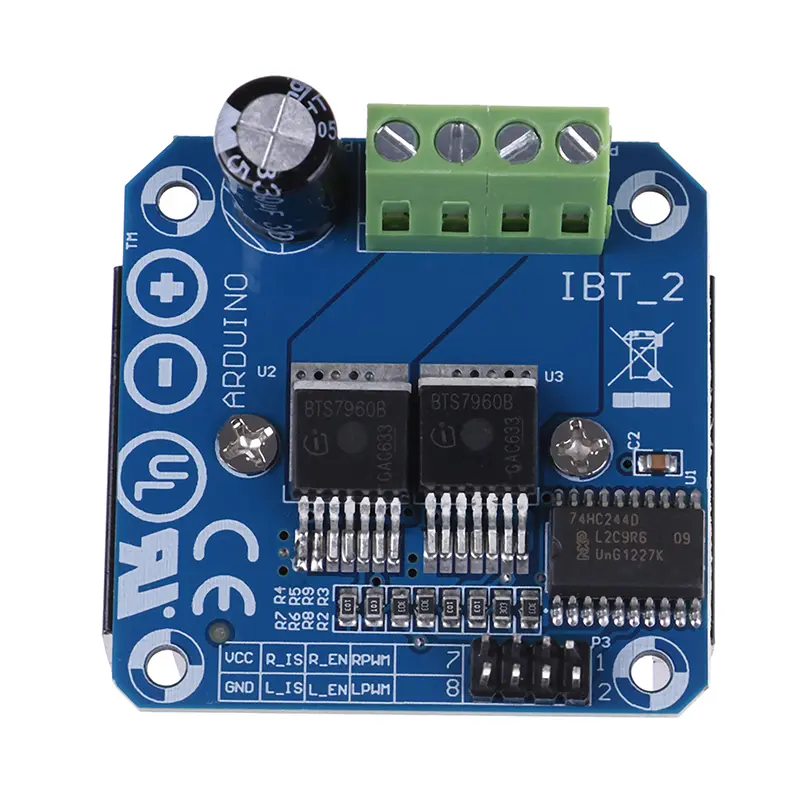 Double BTS7960B DC 43A Stepper Motor Driver H-Bridge PWM For Arduino Smart Car image 5