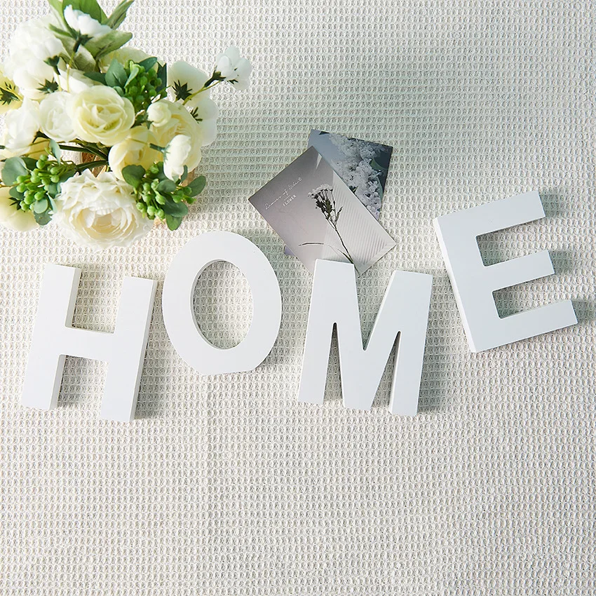 Home Decor White Wooden Letter  Wooden Letters Decorations