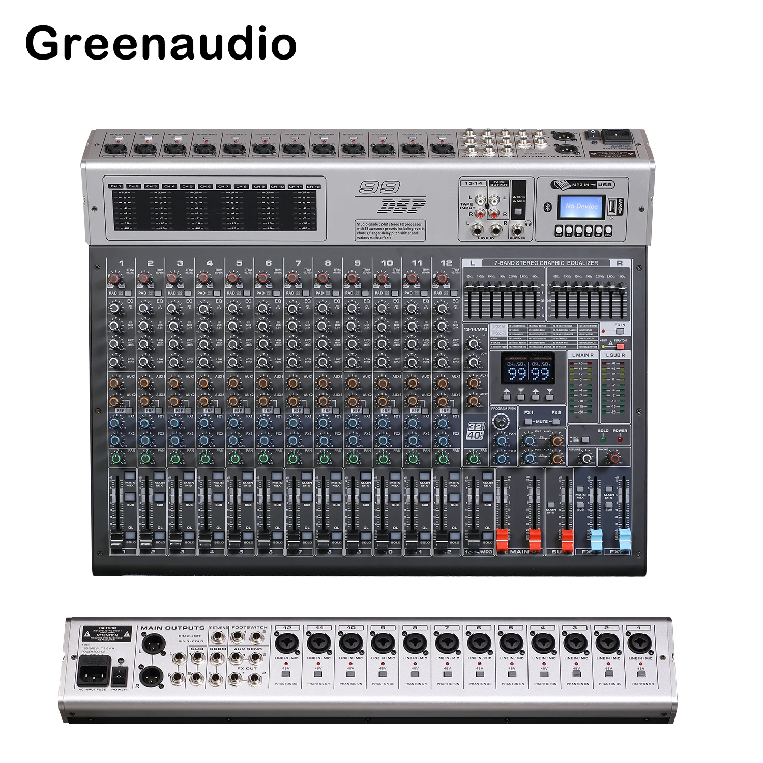 

GAX-GBA14 Professional Performance Mixer with USB, Dual Effect MP3 Mixer, Support OEM