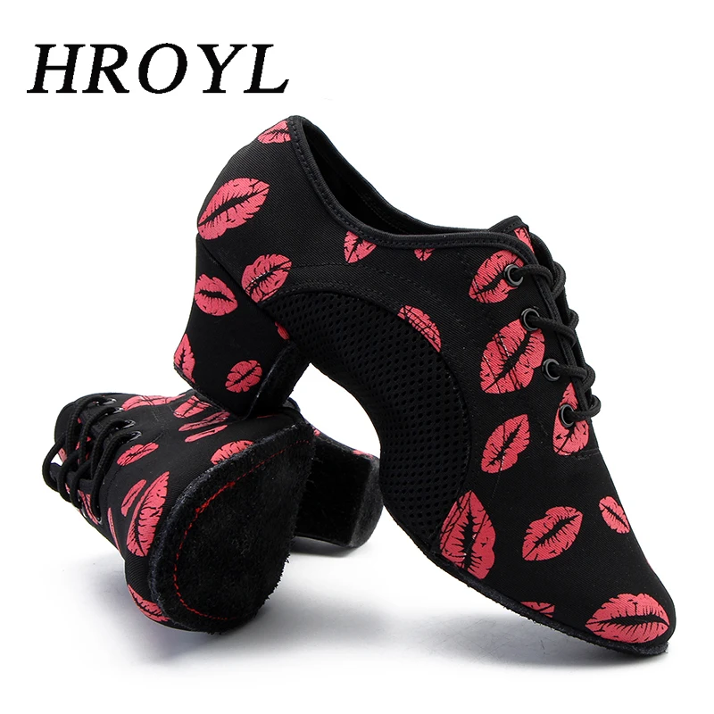 HROYL Unisex Dance Shoes for Men Women Girls Ballroom Dancing Modern Tango Jazz Performance Practise Salsa shoes Dance Shoes
