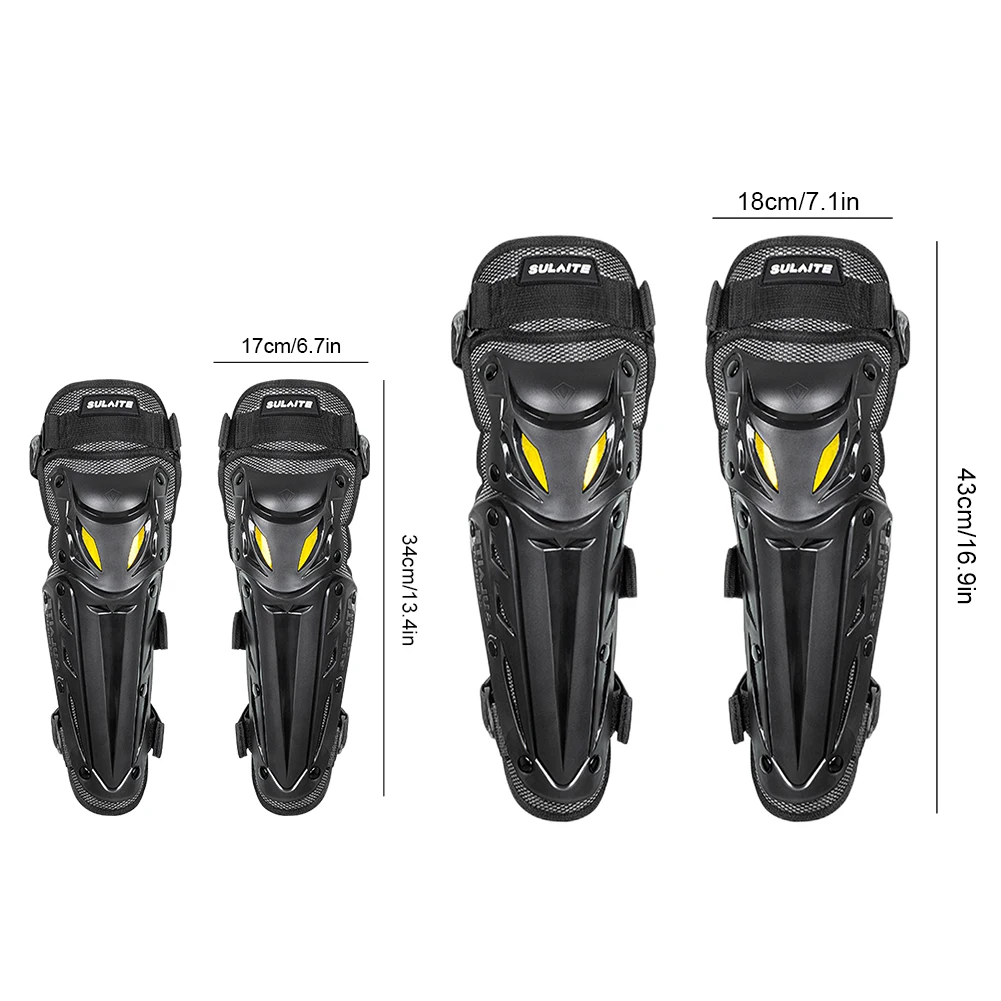SULAITE Motorcycle Thickened Knee Pads Protective Gear Equipment Motocross Protection Riding Elbow Guard Knee Pad Protector Kit