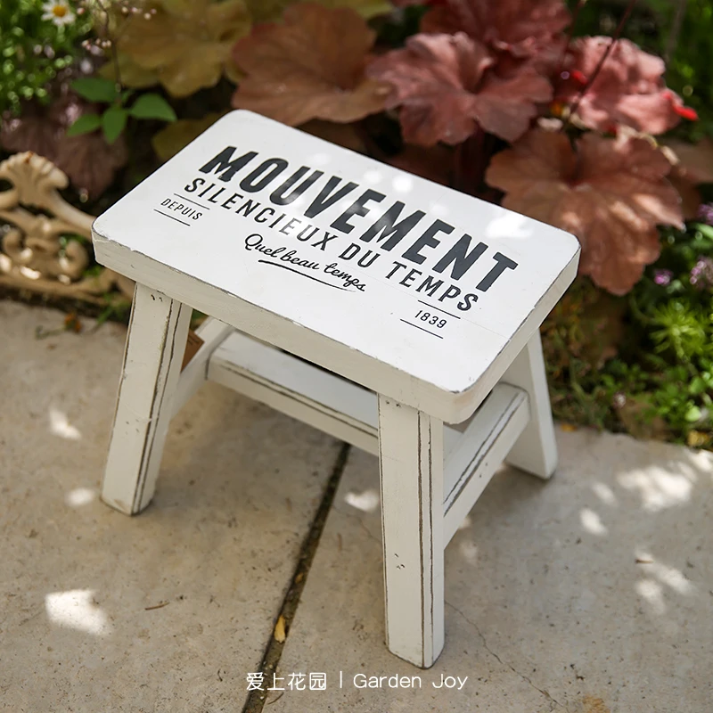 ไม้เก่าตกแต่งสวน Bench สำหรับ Garden และ Plant Rack ระเบียงแนวตั้งกระถางดอกไม้ฐานแข็งแรง