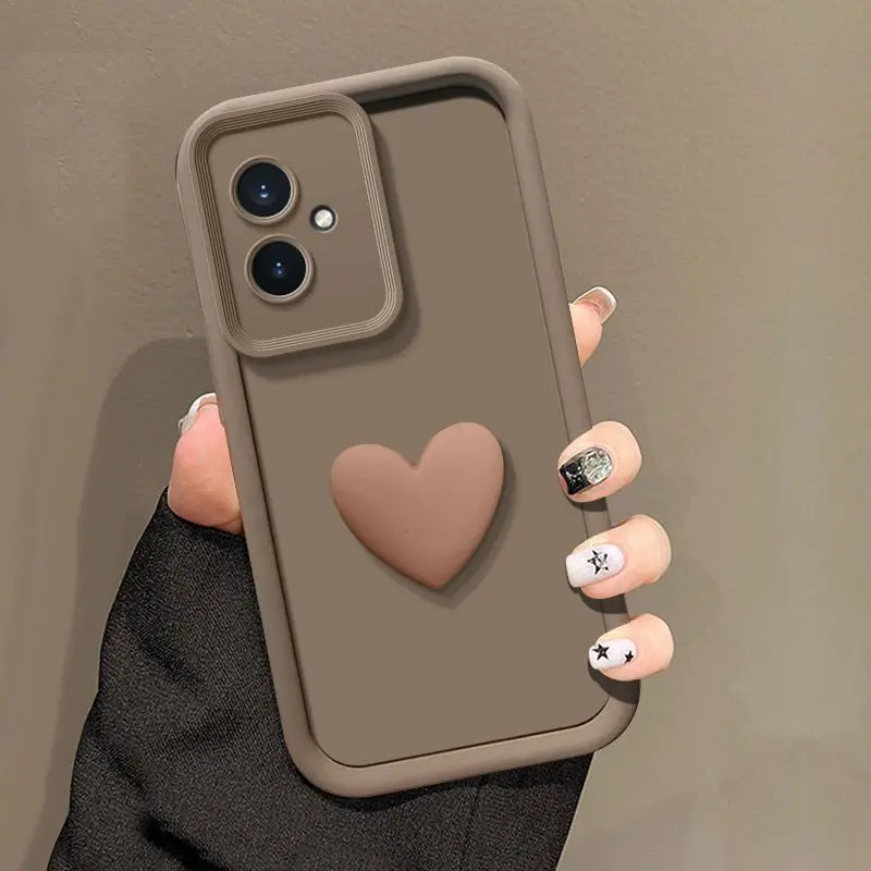 Love Heart Matte Soft Protective Phone Case