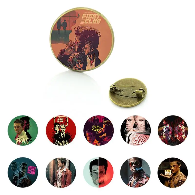 Joinbeauty Classic Movie Tv Collection Poster Spille Vintage Gioielli Fight Club Movie Badge Pin Qwt108