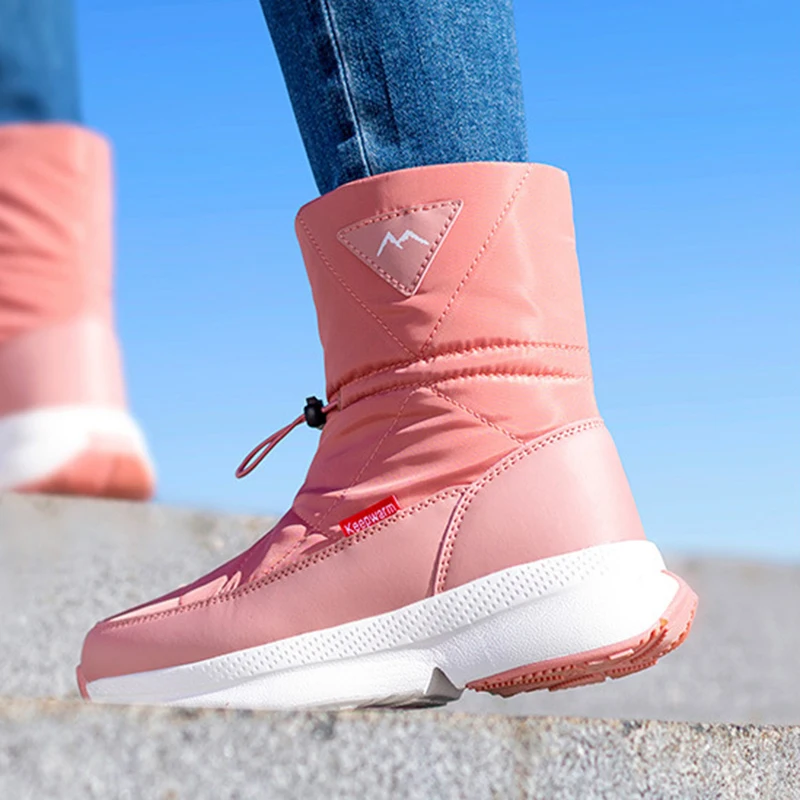 New Waterproof Snow Boots Woman Thick Warm Waterproof Anti-skid Lady Fashion Lightweight Outdoor Casual Boot Female Snow Boots