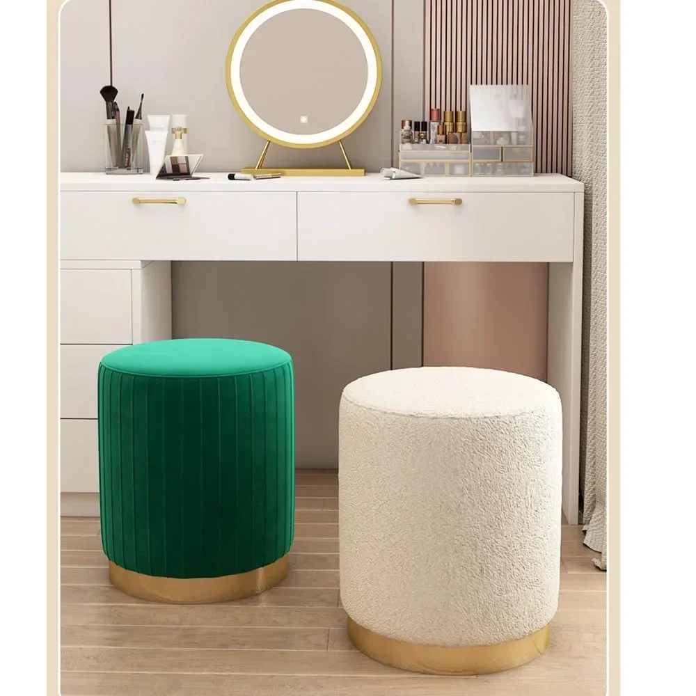 Light Luxury Makeup Stools Chairs Round Stools Bedrooms Sofas Side Dressing Stool Vanity Chairs Storage Bench