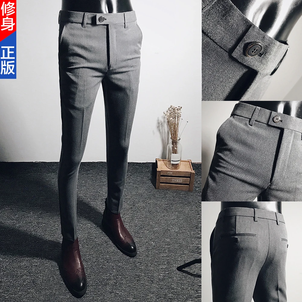 Men's Casual Stretch Pants New Slim Business Formal Office Versatile Interview For Solid Color Daily Wear Hot Selling Shorts stretch pants,business pants,suit pants,men pants