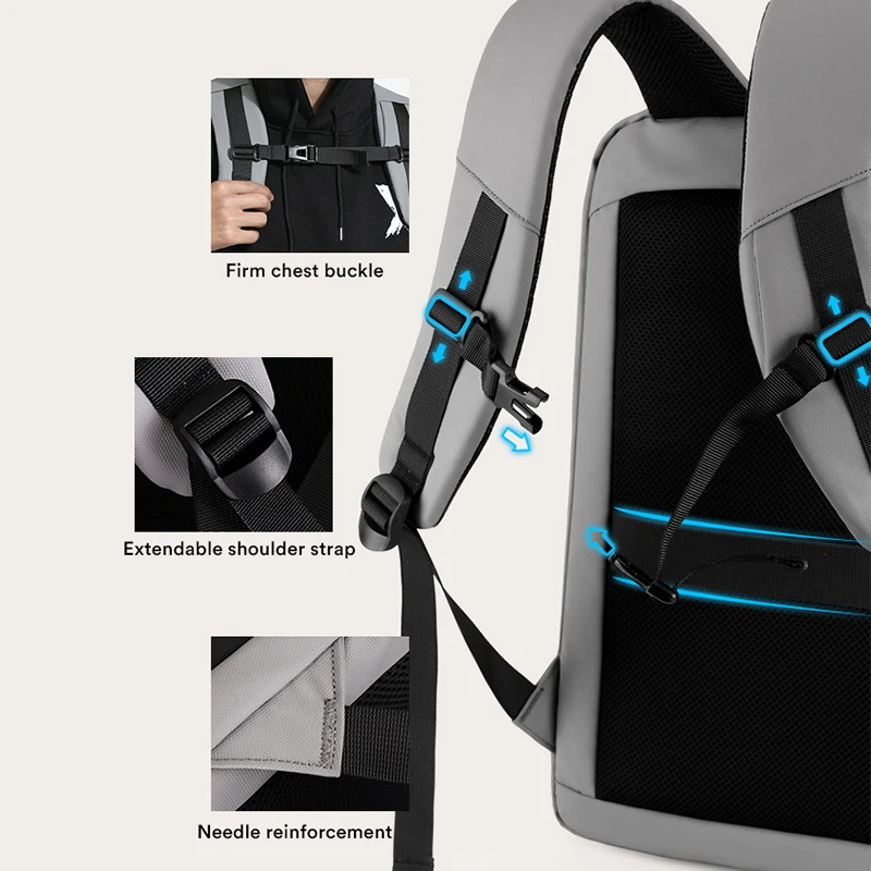 4539-b420d2.jpg 17.3" Laptop Backpack Plastic Work Backpack Waterproof ESports Backpack Hard Shell