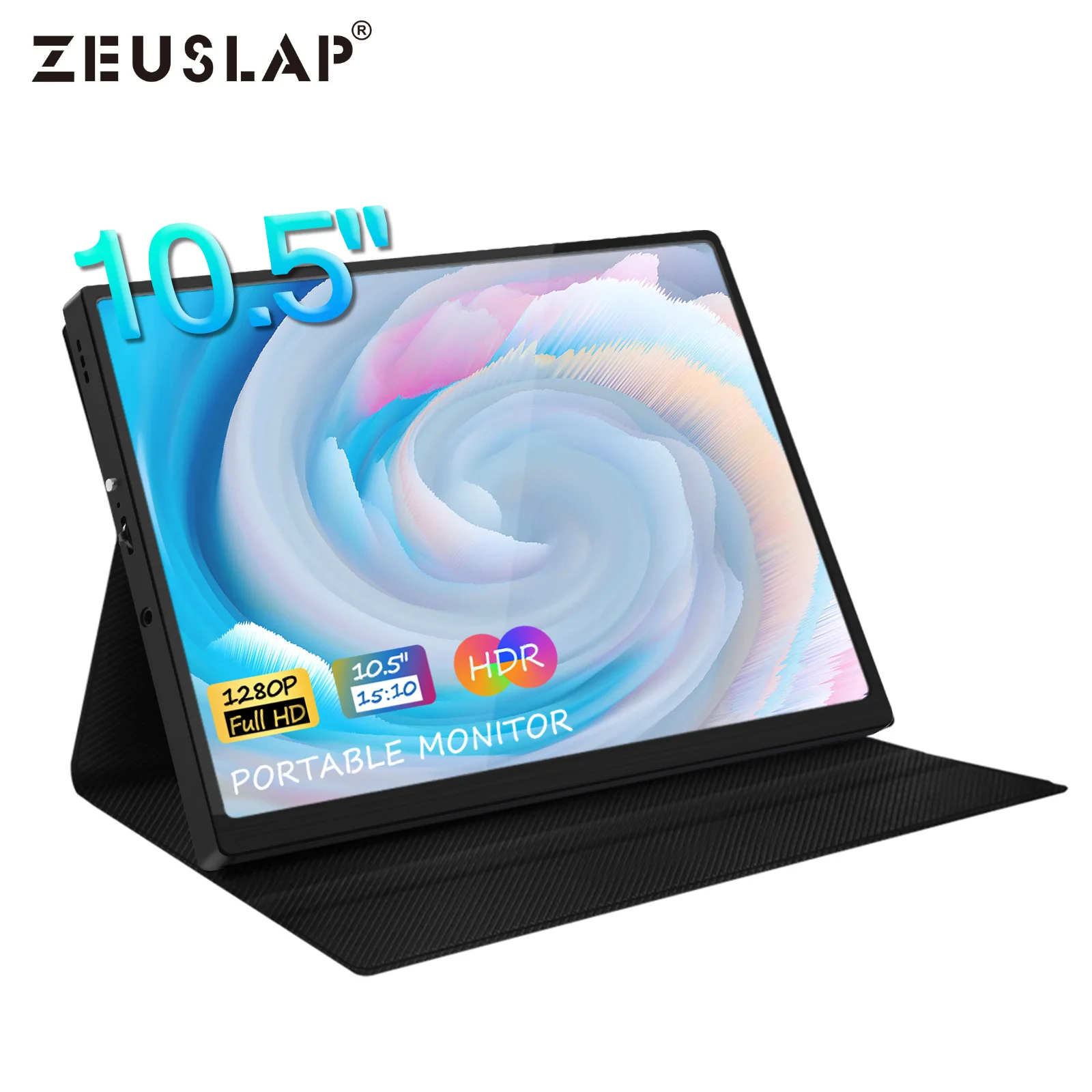 

Портативный монитор ZEUSLAP 100% sRGB 10,5 "1920*1280P Full Hd Usb C Hdmi-совместимый дисплей для телефона PS4 Switch Xbox One ноутбука