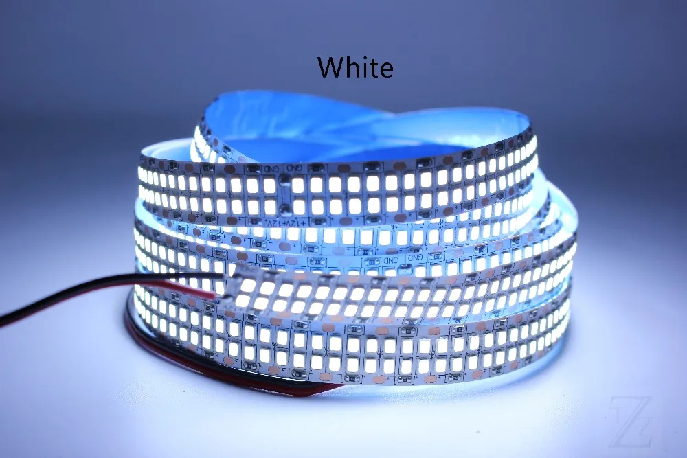 1/2/3/4/5M LED Strip 2835 240LEDs/m 480LEDs/m DC12V High Brightness 2835  Flexible LED Light Warm White / White  5m/lot