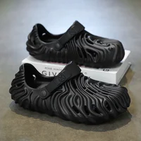 Men's Casual EVA Sandals Breathable Summer New Thick Bottom Hole Hole Shoes Comfortable Outdoor Beach Shoes Hollow out Solid Col