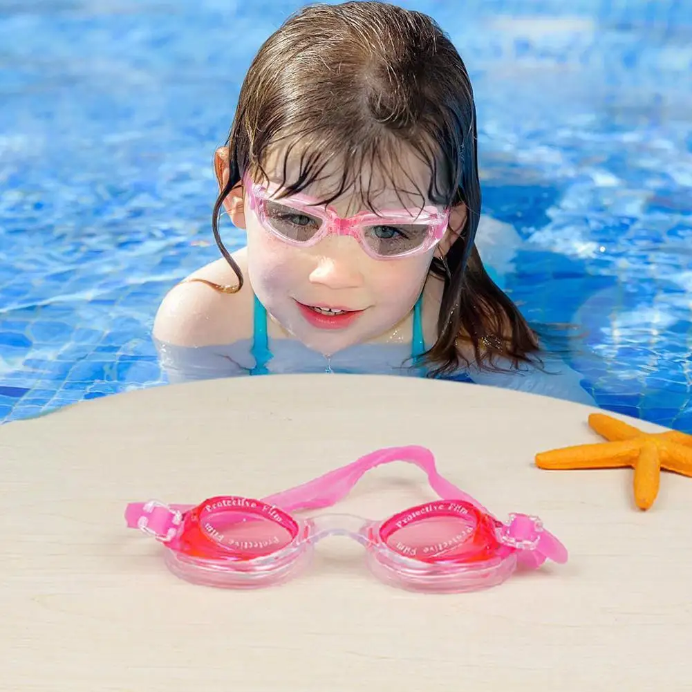 Boys Girls Swimming Goggles Hd Waterproof Anti Fog Swim Glasses With Earplugs Swim Eyewear (random Color)